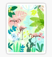 Flamingo jungle Sticker