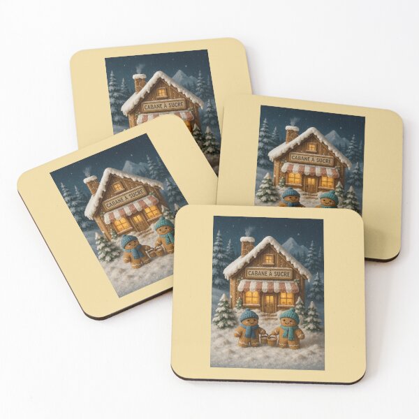 Item preview, Gingerbread Cabane à Sucre – Quebec Sugar Shack Winter Scene designed and sold by Novel Works Studio.