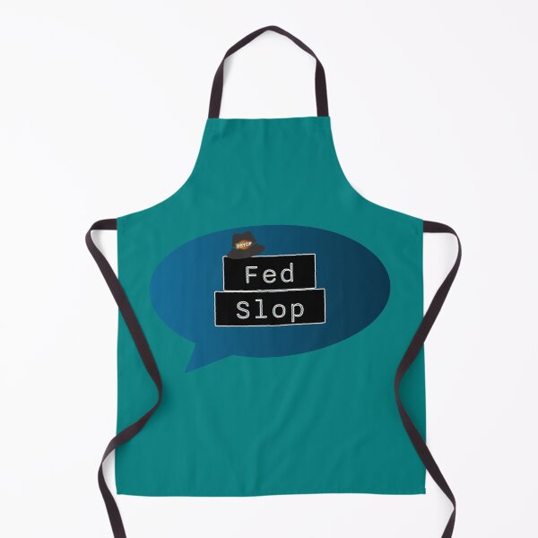 Item preview, Fed Slop Psyop Meme - Internet Culture Satire - Blue Talk Bubble - Retro Teal edition designed and sold by Miss Cutie Designs.