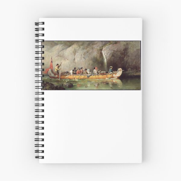 Item preview, Canoe Manned by Voyageurs Passing a Waterfall (1869) designed and sold by NoisyNosyNancy.