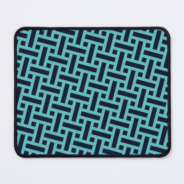 Item preview, Beautiful Blue Brick Herringbone Fishbone Chessboard Abstract Geometric Pattern designed and sold by RoyalStarsPatts.