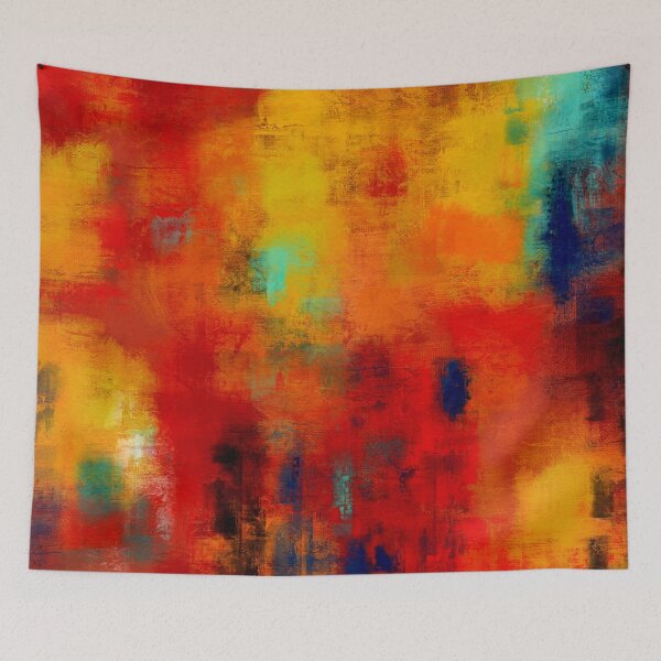Item preview, Earth Fire and Heavenly Radiance - Abstract Art Painting designed and sold by Petra Lang.