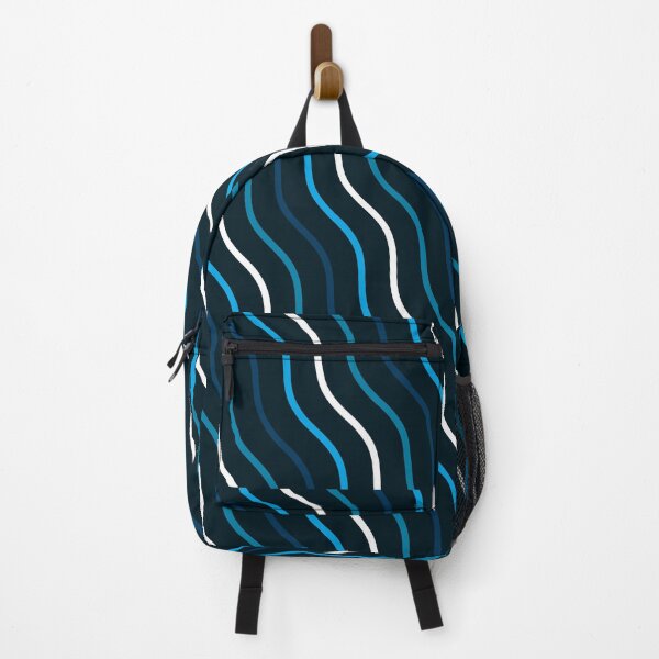 Item preview, Cute Dark Theme Wavy Line Stripes Abstract Geometric Pattern designed and sold by RoyalStarsPatts.