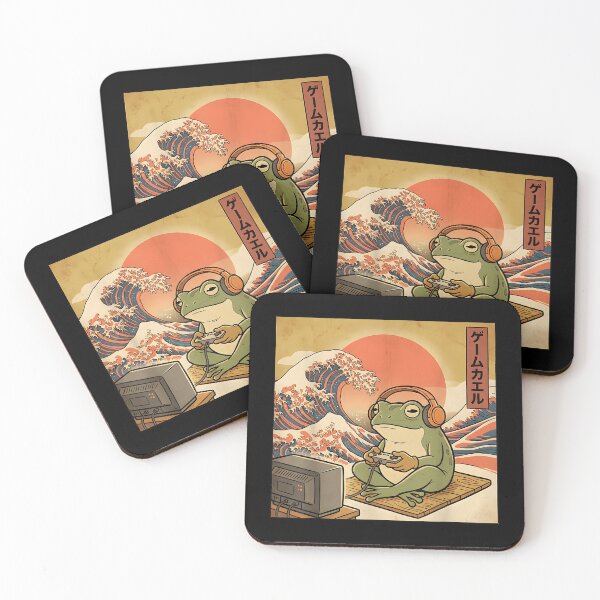 Item preview, Gaming Frog Ukiyo-e Japanese Gamer Anime designed and sold by JohnBrightIdeas.