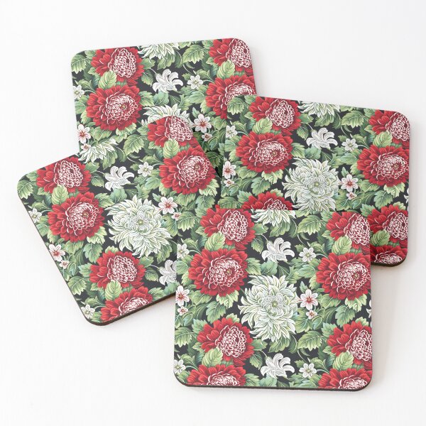 Item preview, Beautiful  Green Red Flower Floral Pattern designed and sold by RoyalStarsPatts.