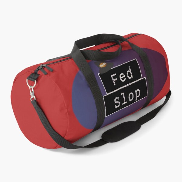 Item preview, Fed Slop Psyop Meme - Internet Culture Satire - Blue Talk Bubble - Firebrick Red edition designed and sold by Miss Cutie Designs.