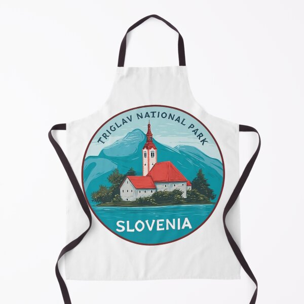 Item preview, Vintage Triglav National Park Slovenia Lake Bled Church Island Travel Poster designed and sold by Blurbean.