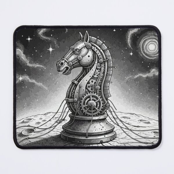 Item preview, space chess - chess pieces - KNIGHT piece on the moon designed and sold by Prtina.