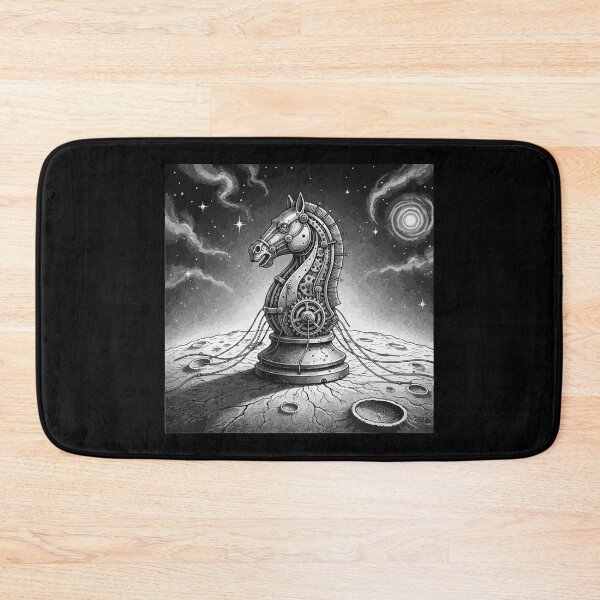 Item preview, space chess - chess pieces - KNIGHT piece on the moon designed and sold by Prtina.