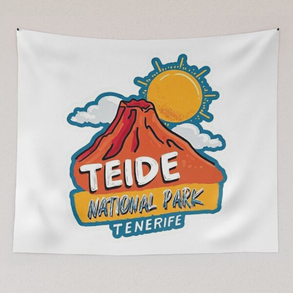 Item preview, Colorful Teide National Park Tenerife Volcano Adventure Sticker Design designed and sold by Blurbean.