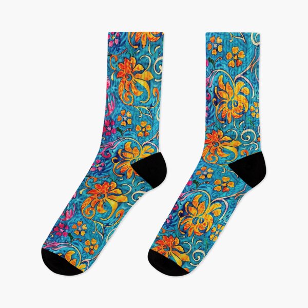Artikelvorschau, Wunderschönes florales Batikmuster – Kleine Blume – Farbenfroh entworfen und verkauft von RoyalStarsPatts.