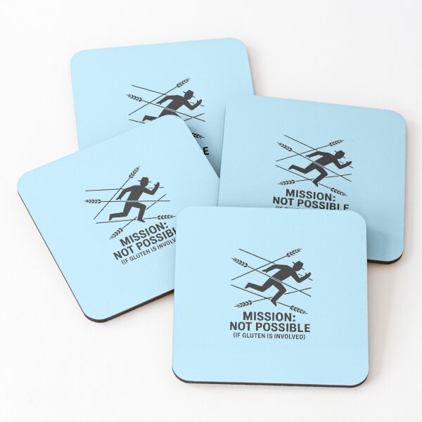 Item preview, Mission: Not Possible (If Gluten Is Involved) – Spy Parody Design | Wheat-Laser Dodge Gluten-Free Humour designed and sold by My Gluten Free Life UK.