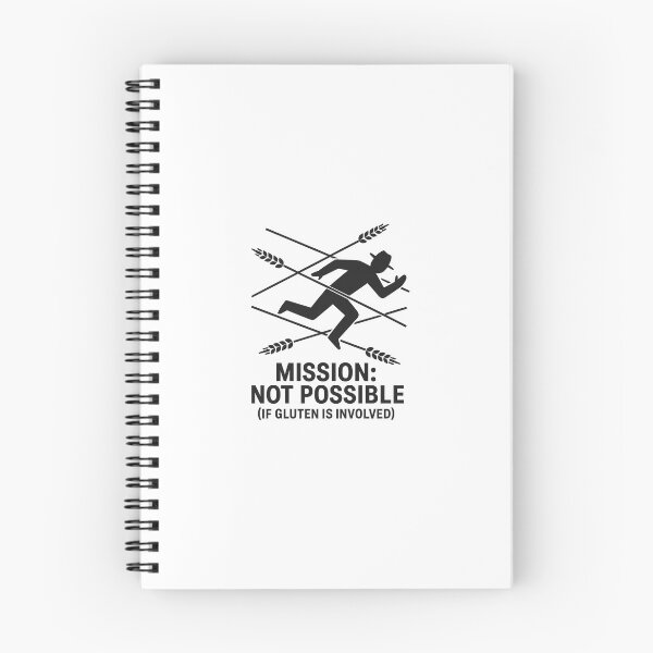 Item preview, Mission: Not Possible (If Gluten Is Involved) – Spy Parody Design | Wheat-Laser Dodge Gluten-Free Humour designed and sold by My Gluten Free Life UK.