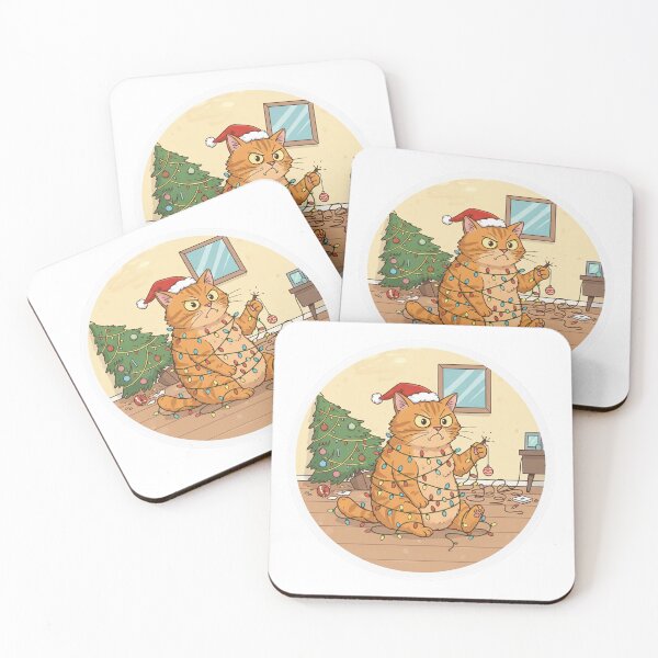 Item preview, Christmas - Cat Christmas stickers designed and sold by PYXOO.