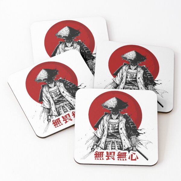 Item preview, The Fearless 無畏無心 (Mui Mushin) - Fearless Samurai | Cool Samurai Sketch, Red Moon Samurai designed and sold by Shigen16.