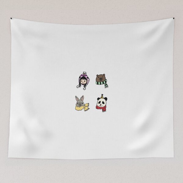Item preview, Cute Cartoon Avatars: Girl, Bear, Rabbit & Panda designed and sold by AmberPeng.