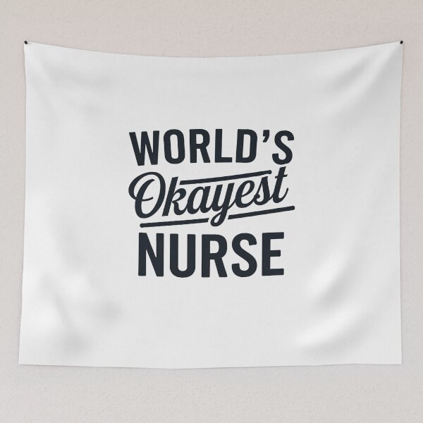 Item preview, world's Okayest Nurse designed and sold by belladesign7.