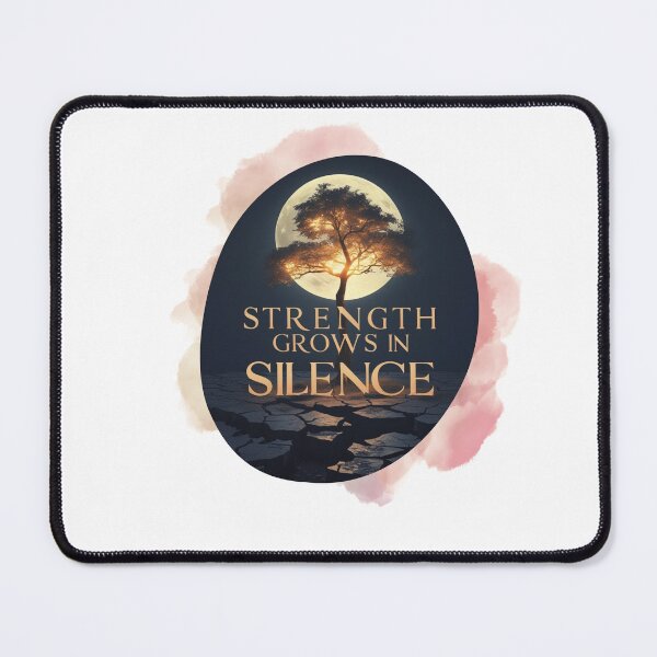Item preview, Strength Grows In Silence deep slogan designed and sold by SloganSauce.