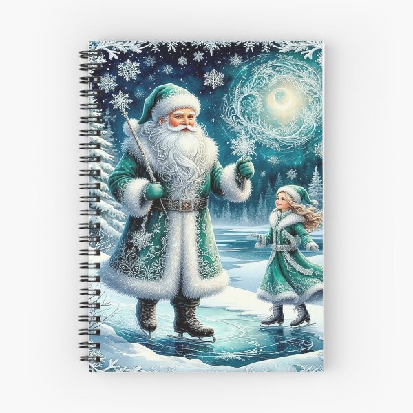 Item preview, Winter Wizard and Little Girl Skating – Magical Christmas Frost Scene designed and sold by AmetistLight.