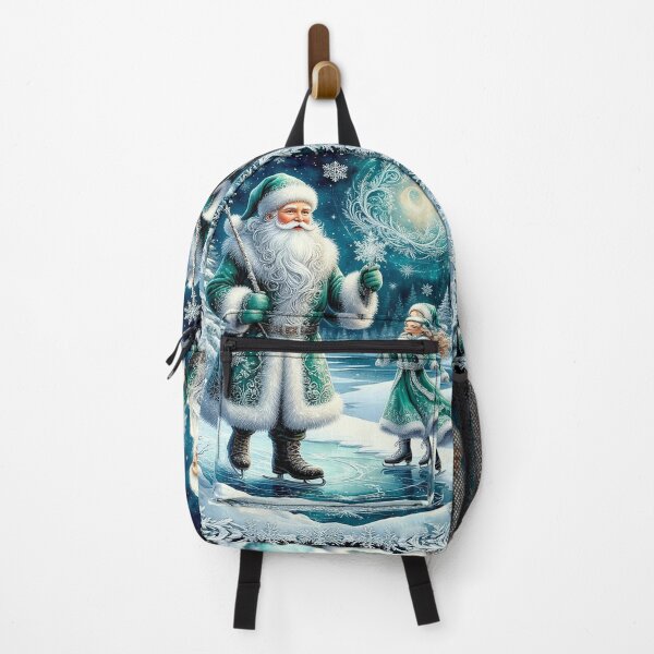 Item preview, Winter Wizard and Little Girl Skating – Magical Christmas Frost Scene designed and sold by AmetistLight.