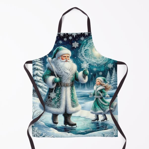 Item preview, Winter Wizard and Little Girl Skating – Magical Christmas Frost Scene designed and sold by AmetistLight.