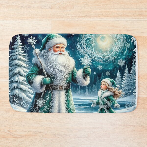 Item preview, Winter Wizard and Little Girl Skating – Magical Christmas Frost Scene designed and sold by AmetistLight.