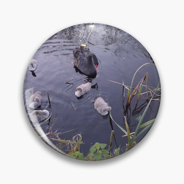 Item preview, Black Swan Family with Six Cygnets – Netherlands Autumn designed and sold by Hendrikslager.