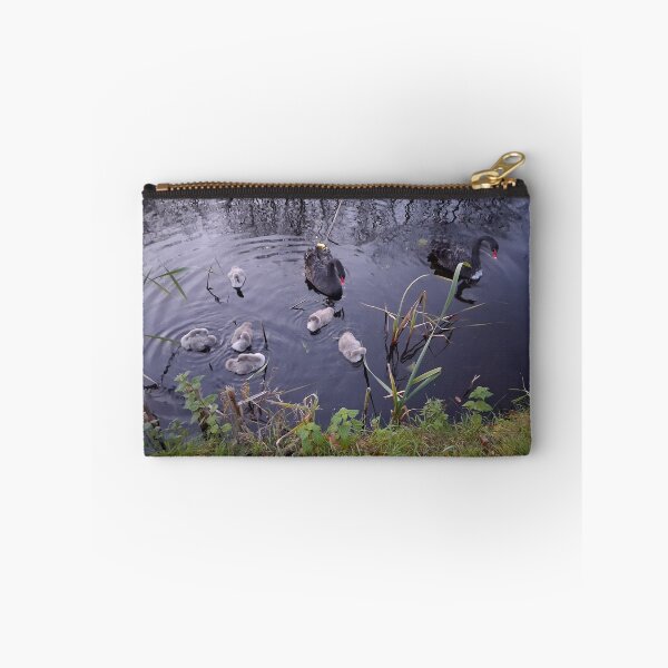 Item preview, Black Swan Family with Six Cygnets – Netherlands Autumn designed and sold by Hendrikslager.