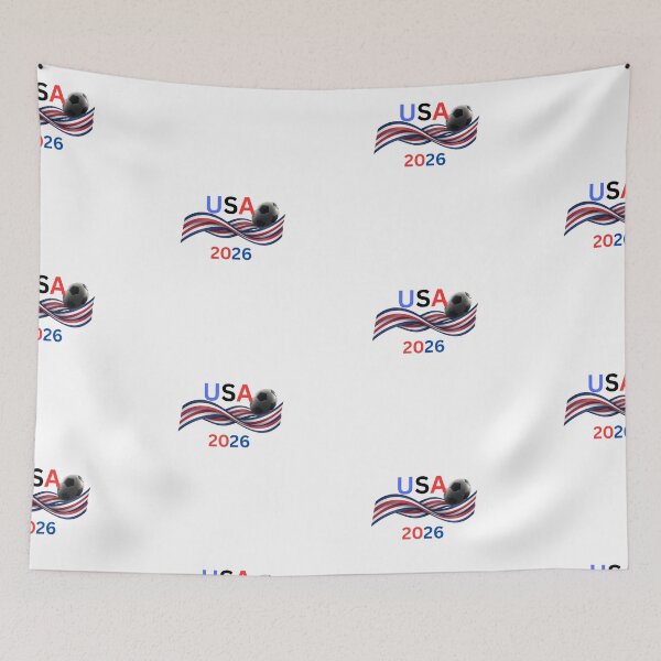 Item preview, USA 2026 Soccer Ball With Waving Flag - United States Football Team Supportز designed and sold by printeGear.