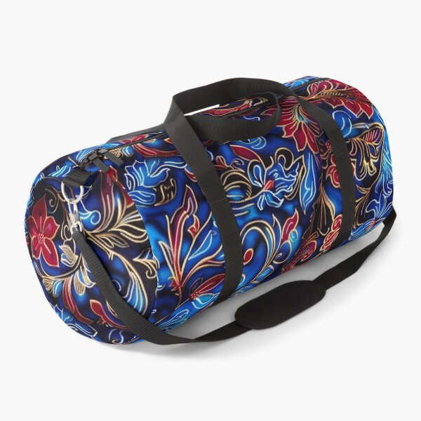 Item preview, Beautiful Batik Pattern- Botanical Retro - Blue Floral Flower designed and sold by RoyalStarsPatts.