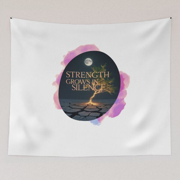 Item preview, Strength Grows In Silence healing energy designed and sold by SloganSauce.