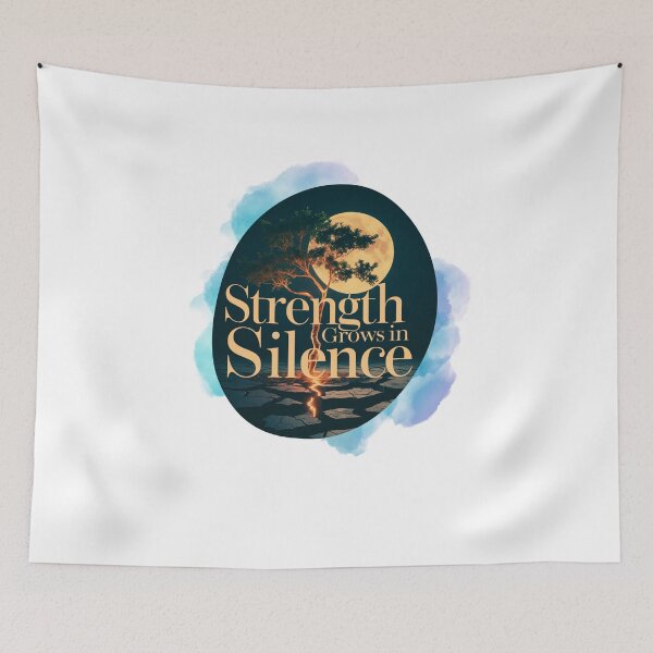 Item preview, Strength Grows In Silence quiet power designed and sold by SloganSauce.