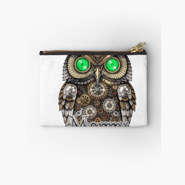 Item preview, Steampunk Christmas Owl: Vintage Brass & Emerald Eyes designed and sold by artistmagicshop.