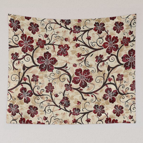 Item preview, Beautiful Batik Pattern- Floral Retro- Cute Flower designed and sold by RoyalStarsPatts.