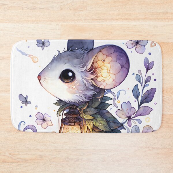 Item preview, Lantern Flower Mouse Gothic Watercolor Fantasy designed and sold by RubisLeaf.
