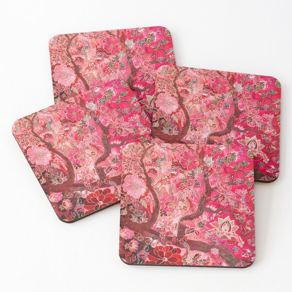 Item preview, Cute Retro Floral Batik Pattern- Little Flower Bouquet -  Pink designed and sold by RoyalStarsPatts.