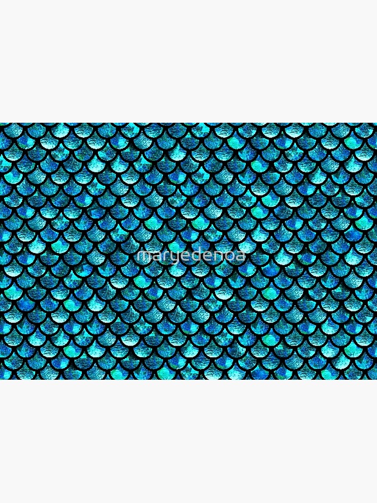 Mermaid Scales - Turquoise Blue by maryedenoa