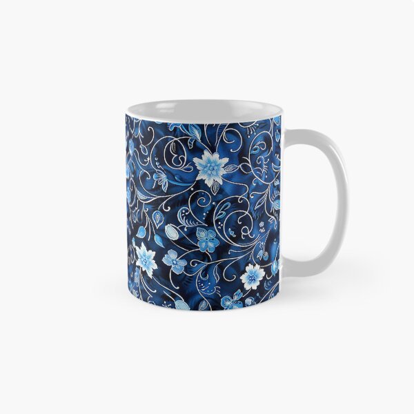 Item preview, Cute Blue Floral Batik Pattern- Floral Pattern -  Cute designed and sold by RoyalStarsPatts.