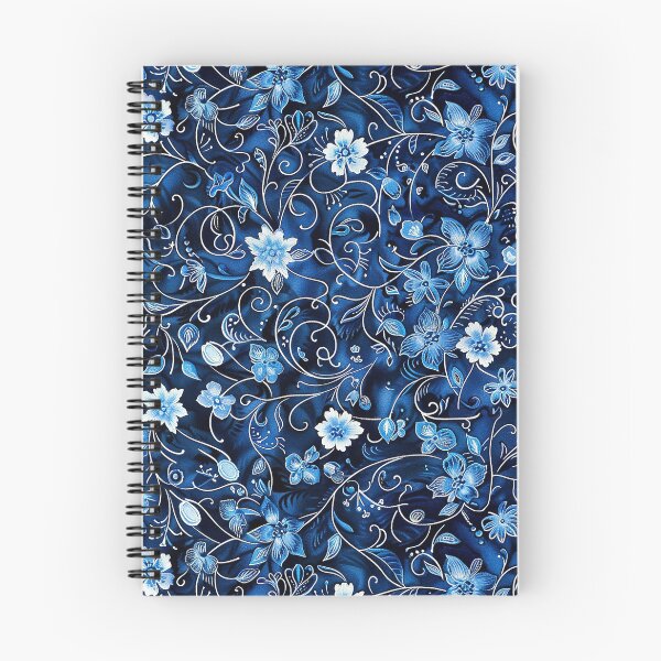 Item preview, Cute Blue Floral Batik Pattern- Floral Pattern -  Cute designed and sold by RoyalStarsPatts.