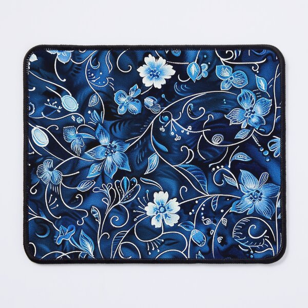 Item preview, Cute Blue Floral Batik Pattern- Floral Pattern - Cute designed and sold by RoyalStarsPatts.