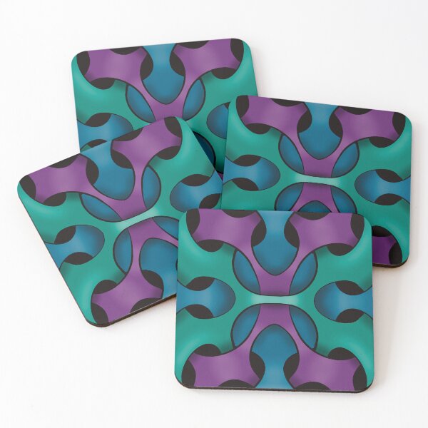 Item preview, Patrón metálico 3D azul, morado y verde designed and sold by HydrangeaDelMar.