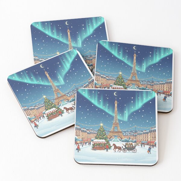 Item preview, Christmas - Paris at Christmas poster, Eiffel Tower designed and sold by PYXOO.