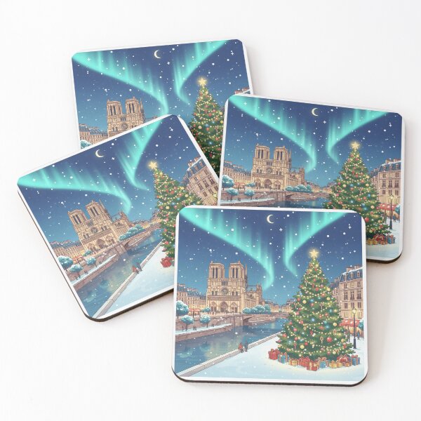 Item preview, Christmas - Paris at Christmas Notre Dame Poster designed and sold by PYXOO.