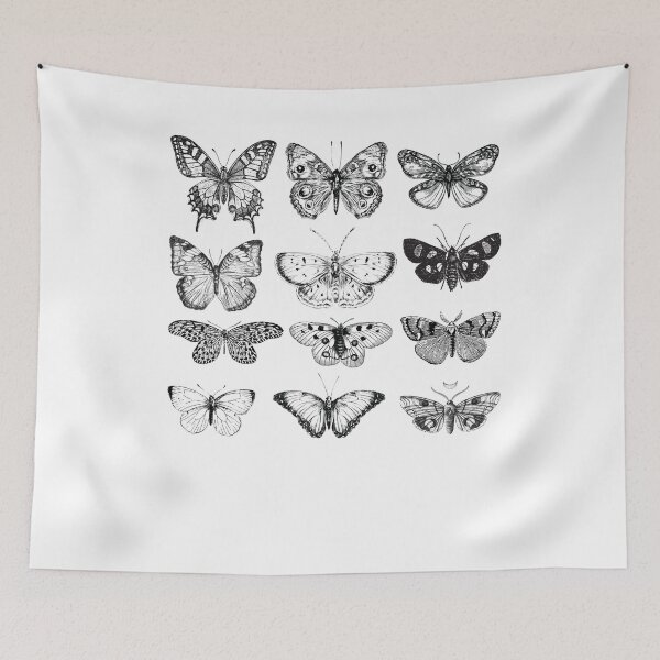 Item preview, Vintage Black & White Butterfly Collection designed and sold by ice-apparel.
