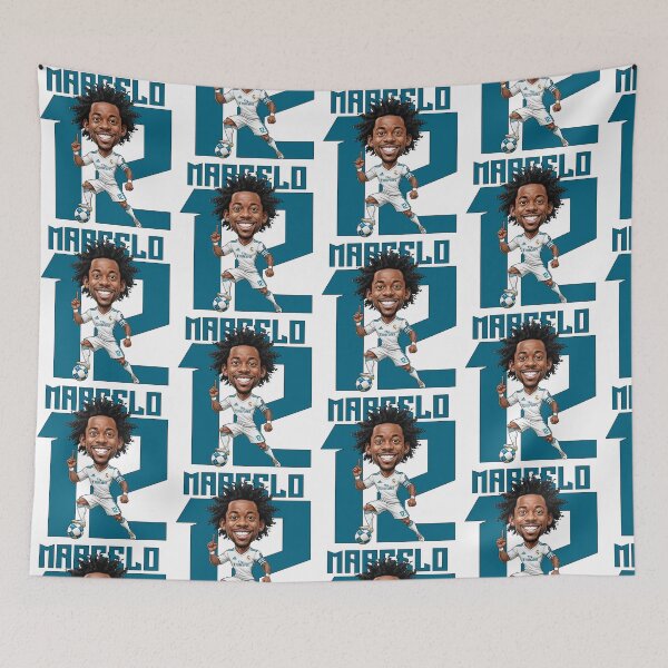 Item preview, Funny caricature of Marcelo the Real Madrid Legend 12 designed and sold by vectorlove.