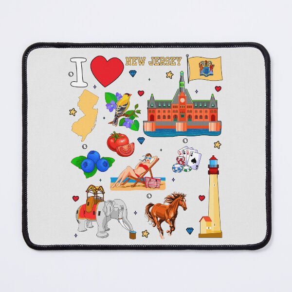 Item preview, The Ultimate New Jersey Pride Collage - Shore, City & State Symbols designed and sold by mashmosh.