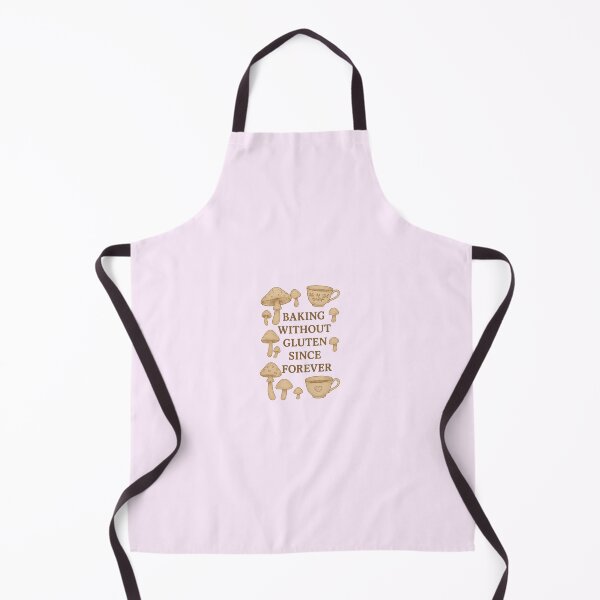 Item preview, Baking Without Gluten Since Forever – Cottagecore Mushrooms & Teacups | Warm Beige Gluten-Free Aesthetic Design designed and sold by My Gluten Free Life UK.