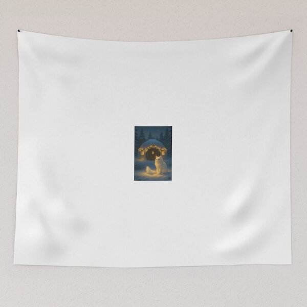 Item preview, White Winter Igloo with Magical White Cat designed and sold by LovelyCatGalaxy.