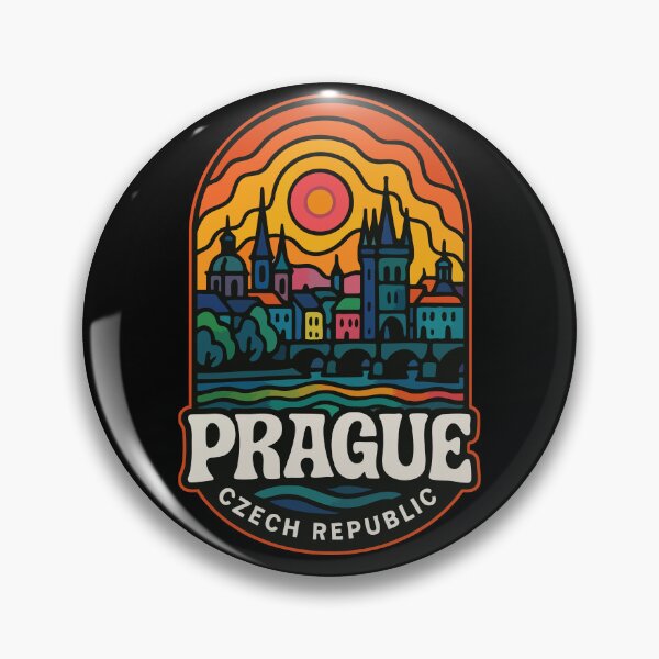 Item preview, Prague Czech Republic Retro Trippy Travel designed and sold by TomFrontierArt.