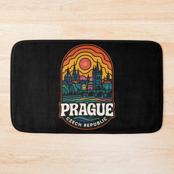 Item preview, Prague Czech Republic Retro Trippy Travel designed and sold by TomFrontierArt.